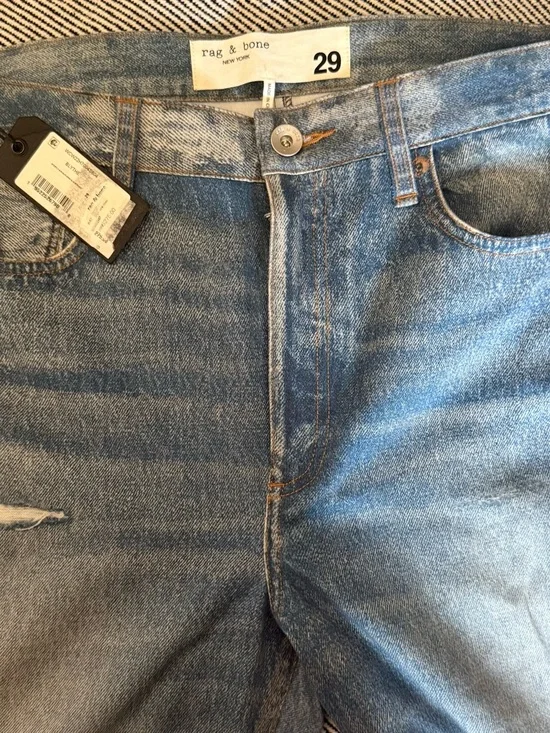 rag & bone Miramar Straight Leg Jeans in light blue - Picture 4 of 4